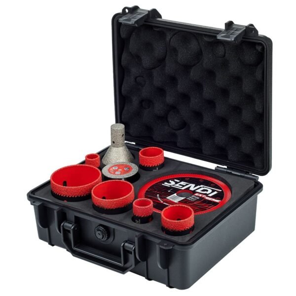 SENDI EXTREME SET plaat trimmers (20/25/35/40/55/68 + ondersnijdschijf + conische snijder 20-50 mm x M14)